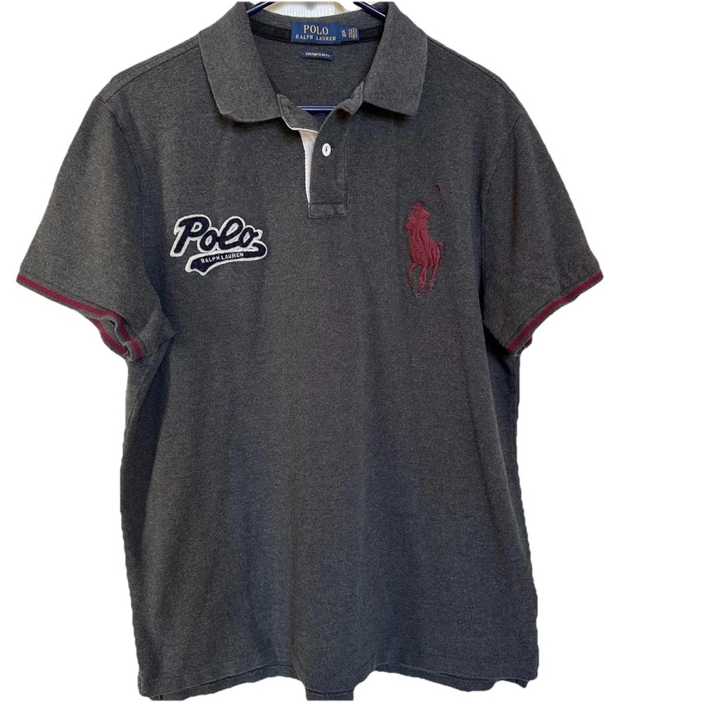 Polo Ralph Lauren Big Pony Big Logo Polo Shirt Dark Grey Men’s XL-Preppy Golf